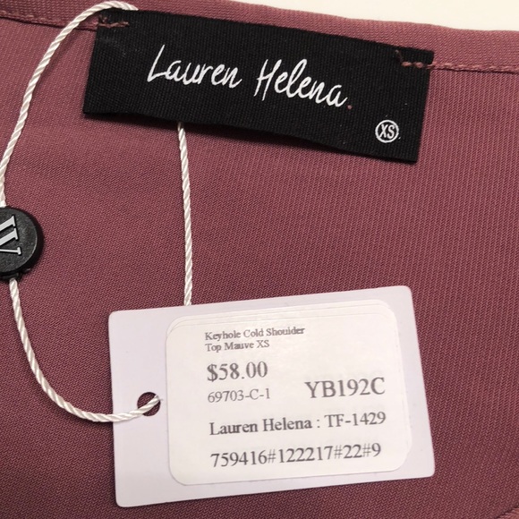 Mauve cold shoulder top - Picture 3 of 3